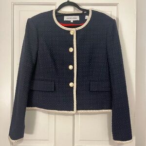 Veronica Beard Mabel Collarless Tweed Jacket - 16